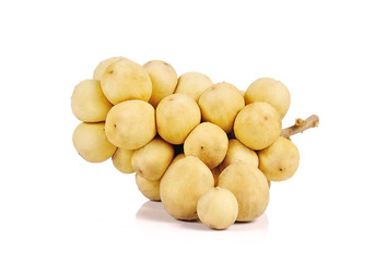 Thai fruits close up isolated on white background