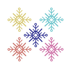 Snowflake vector illustration.
