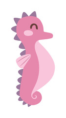 Sea horse vector illustration.