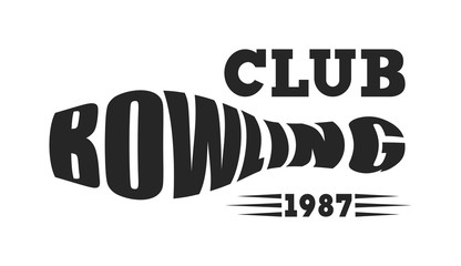 Vector bowling emblem