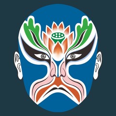 Mask,Facial Makeup,Chinese Opera Characters Zhonglichun