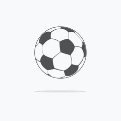 Obraz premium Soccer ball. Icon of a soccer ball. Vector illustration.