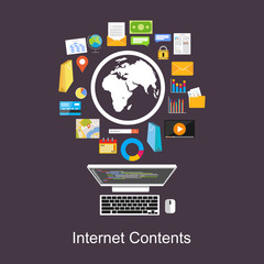 Internet contents, web content, search engine.

