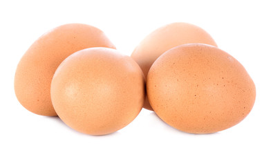 eggs on white background