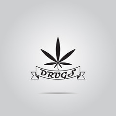 marijuana leaf vector icon