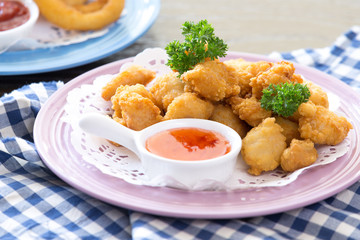 delicious food on table