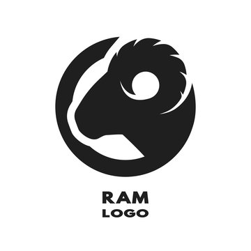 Silhouette of the ram, monochrome logo.