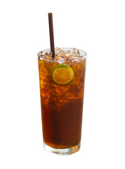 ice lemon tea isolated