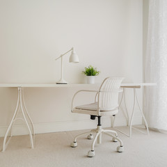 White retro desk