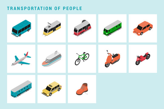 Transportation of People Icon Set