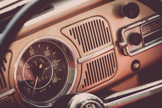 Retro car dashboard