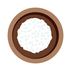 Rice porridge vector illustration.