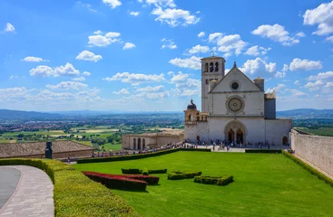 Deurstickers Assisi (Umbria), Italy - The awesome medieval and catholic town in the central Italy © ValerioMei
