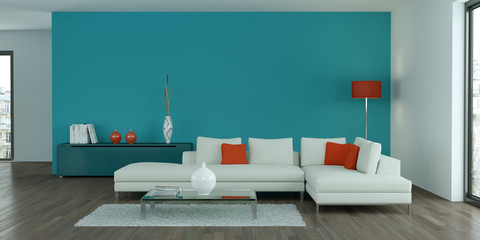 moderne Wohnzimmer Visualisierung