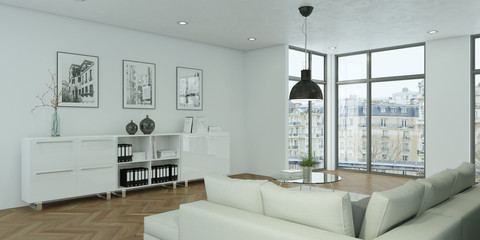moderne Wohnzimmer Visualisierung