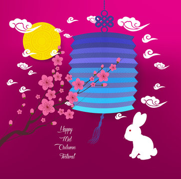 Mid Autumn Lantern Festival background. Chinese new year