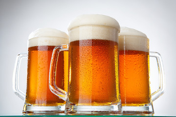 Beer mug, beer in the glass