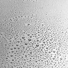 Gray surface covered with water droplets