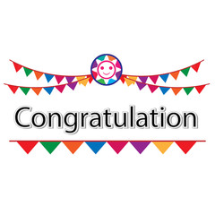 Obraz premium Congratulation on white background