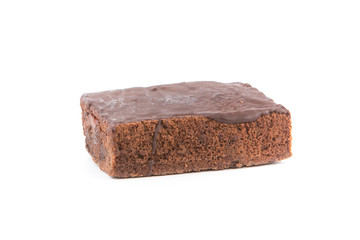 Delicious Chocolate Brownies isolated on white background