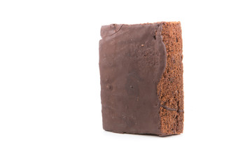 Delicious Chocolate Brownies isolated on white background