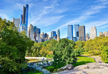 Obraz na płótnie Canvas View of Central Park in a sunny day in New York City.