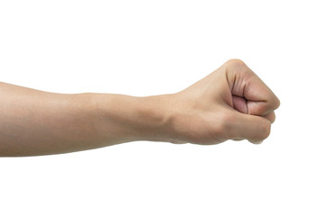 Isolated fist hand