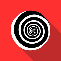 Spiral icon in flat style