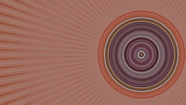 Design and color fractal circular radiation. Kaleidoscope