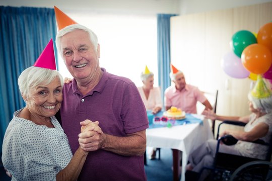 Group Of Seniors Celebrating A Birthday