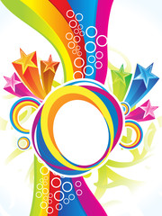 abstract artistic rainbow explode