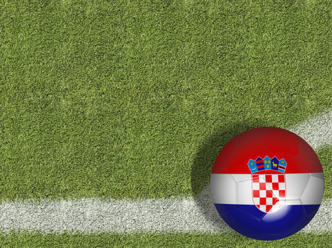 Croatia Ball in a Soccer Field