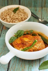 Fish Curry / Assam Pedas, selective focus