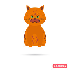 Cat color flat icon