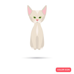 Cat color flat icon