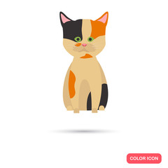Cat color flat icon
