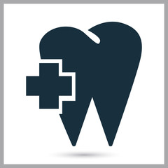 Dental service icon on the background