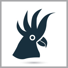 Parrot icon on the background