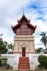 Ordination hall in Thai Buddhism temple.  Chiangmai , Thailand