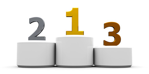 White cylinder podium #2