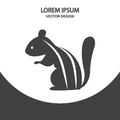 Chipmunk icon on the background