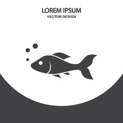 Toy fish icon on the background