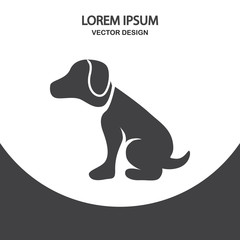 Dog icon on the background