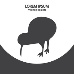 Kiwi icon on the background