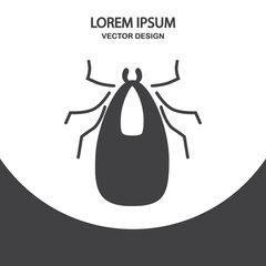 Mite icon on the background