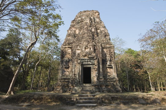 Temples in the ancient pre Angkor capital of Chenla, Cambodia