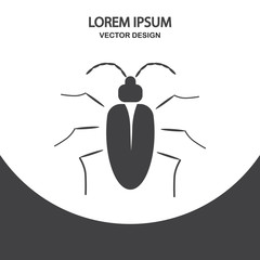 Beetle icon on the background
