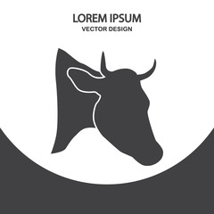 Cow icon on the background