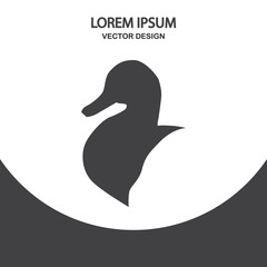 Duck icon on the background