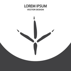 Bird paw print icon on the background